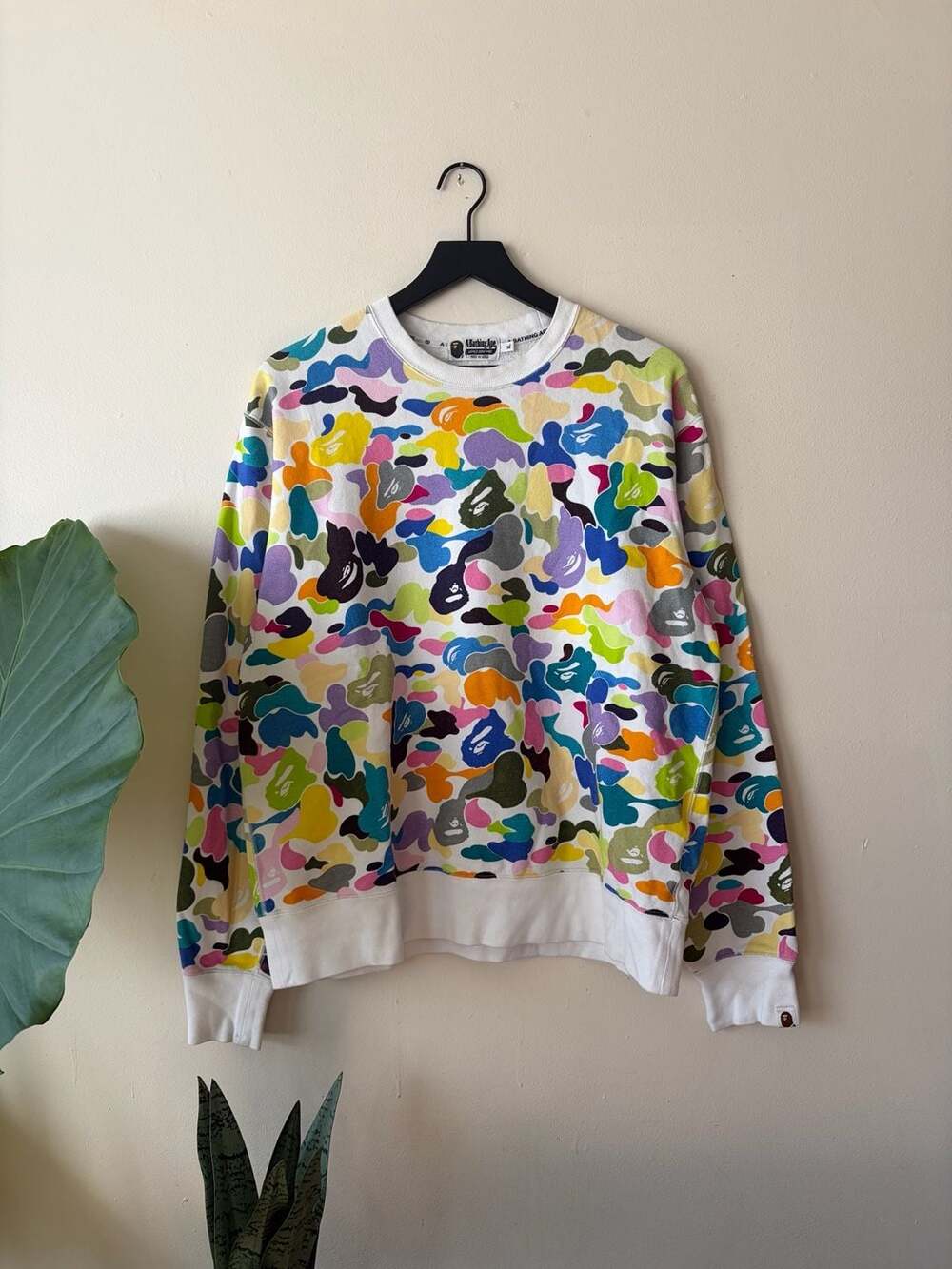 A Bathing Ape Multi Camo Crewneck Sweatshirt XL